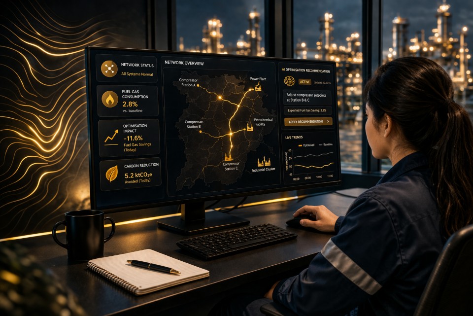 AI optimisation of national gas transmission operations