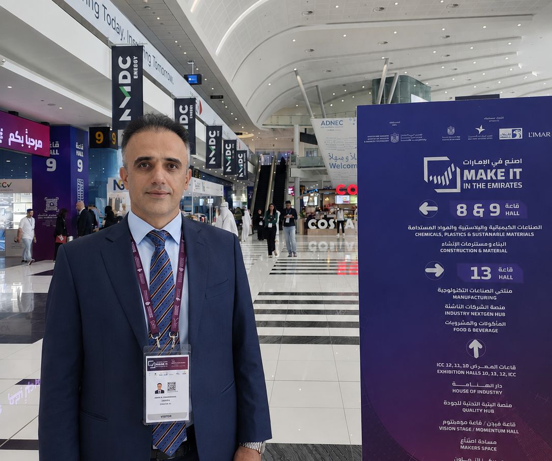 On the exhibition floor during my visit to Make it in the Emirates 2026, ADNEC Abu Dhabi.